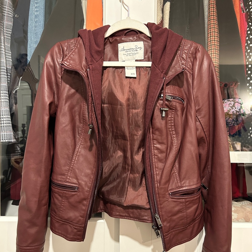 American Rag Maroon Jacket with Hoodie